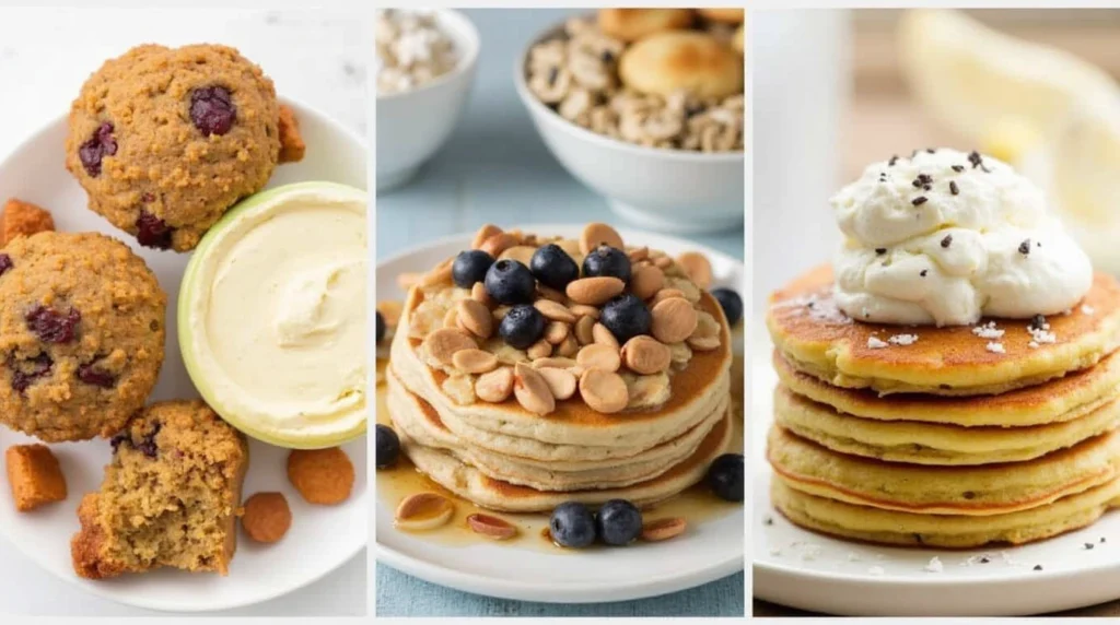 A selection of delicious protein powder breakfast recipes, including pancakes, muffins, and oatmeal, to fuel your morning with a high-protein boost.